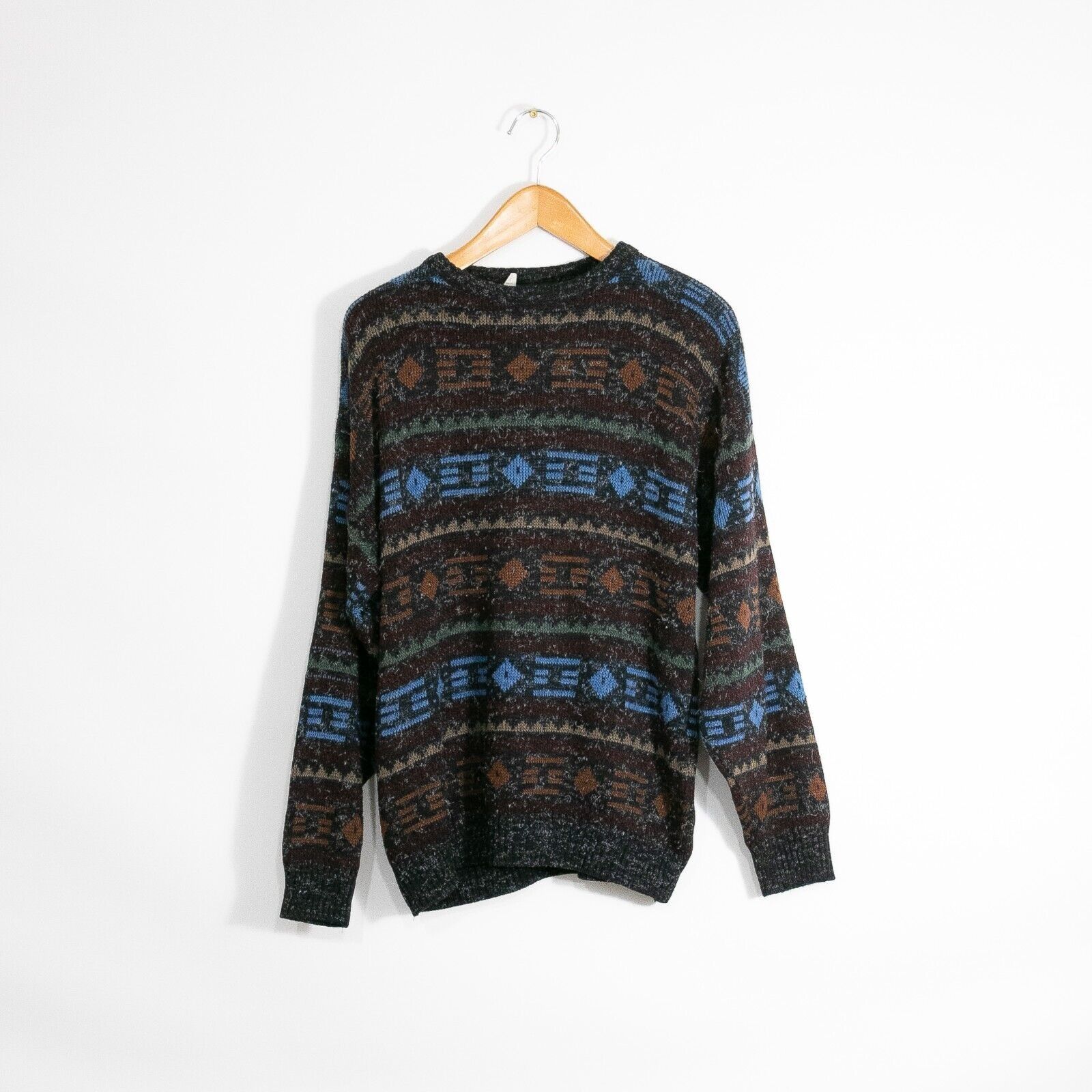 Vintage Vintage Italian Wool Acrylic Blend Sweater Mens XL Abstract Size US XL / EU 56 / 4 - 1 Thumbnail