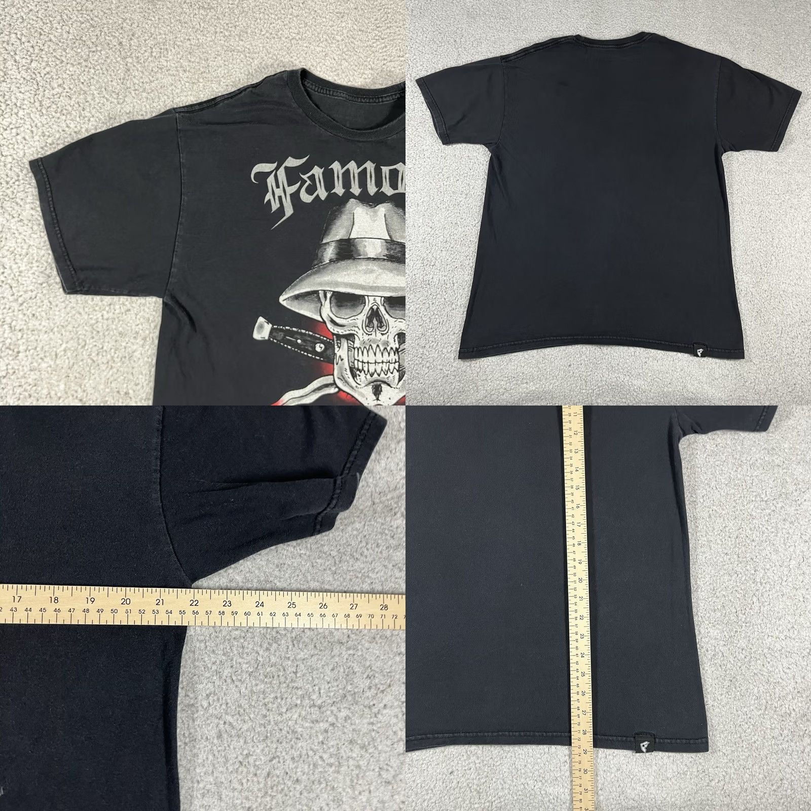 Vintage Famous Stars & Straps Shirt Mens L Vintage Y2K Los Angeles Skull Graphic Print Crew Neck Black Cotton T-Shirt 90s Punk Rock Streetwear Size US L / EU 52-54 / 3 - 8 Thumbnail