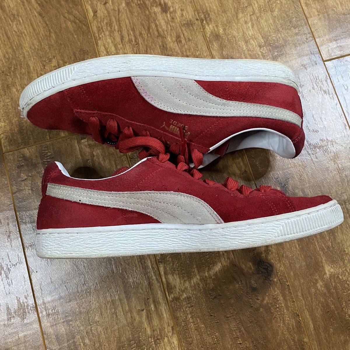 Puma Puma Classic Red Suede Sneakers Size US 10 / EU 43 - 3 Thumbnail
