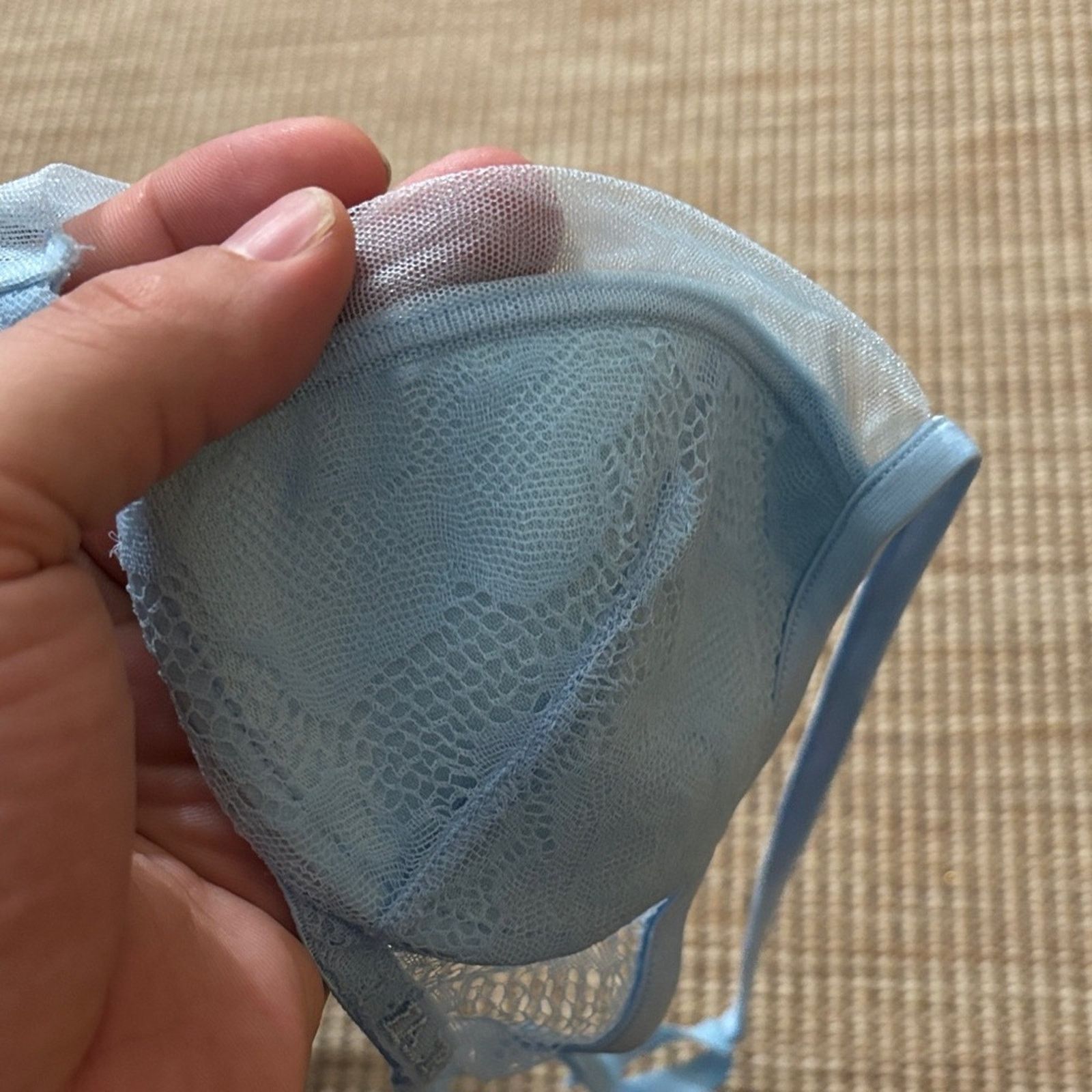 La Perla La Perla Sky Blue Lace Bra Size XS Size ONE SIZE - 4 Thumbnail