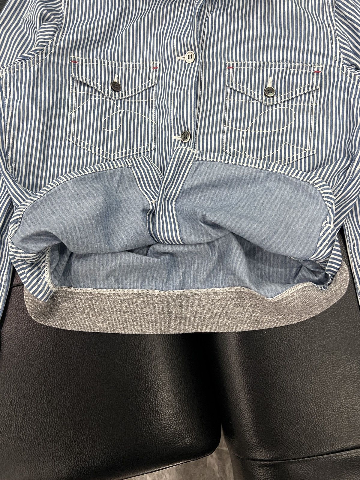 mercibeaucoup mercibeaucoup, Stripe Patchwork Button Shirt Size US S / EU 44-46 / 1 - 6 Thumbnail