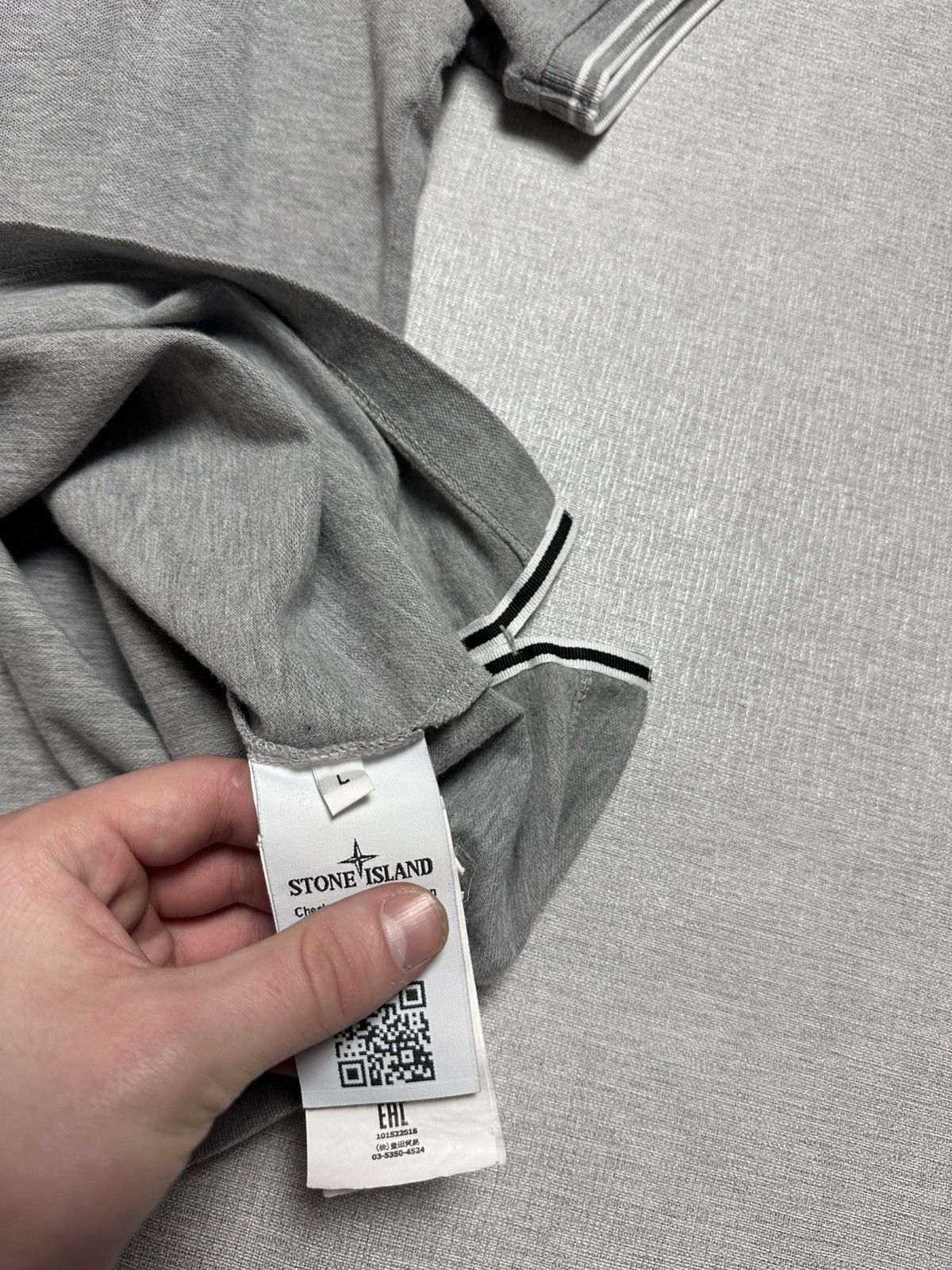 Luxury × Massimo Osti × Stone Island Stone Island Luxury Patch Program Polo shirt Gray Size US L / EU 52-54 / 3 - 8 Thumbnail