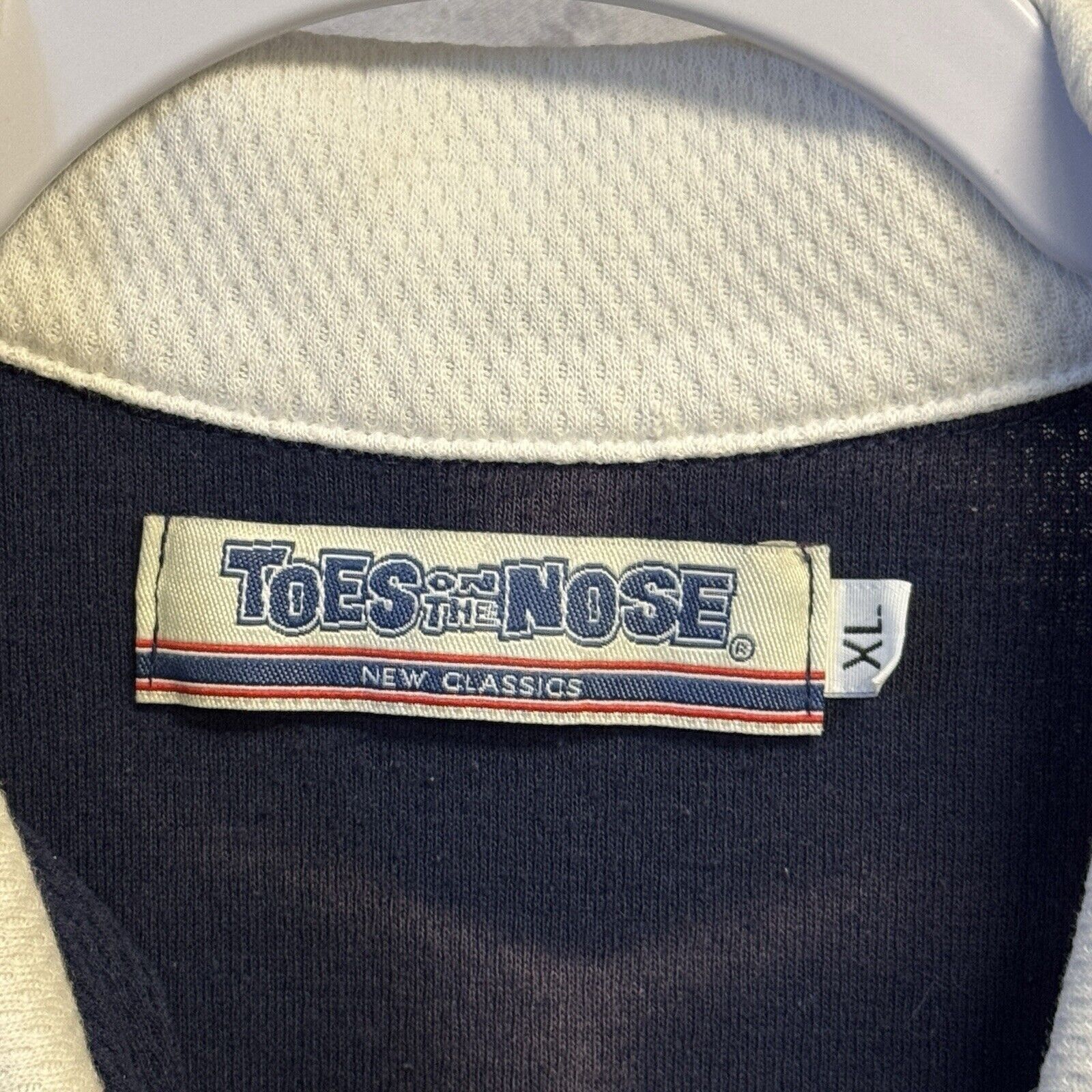 Vintage Vintage Toes On The Nose Polo Shirt Mens XL Blue 90s Y2k Sur Size US XL / EU 56 / 4 - 4 Thumbnail