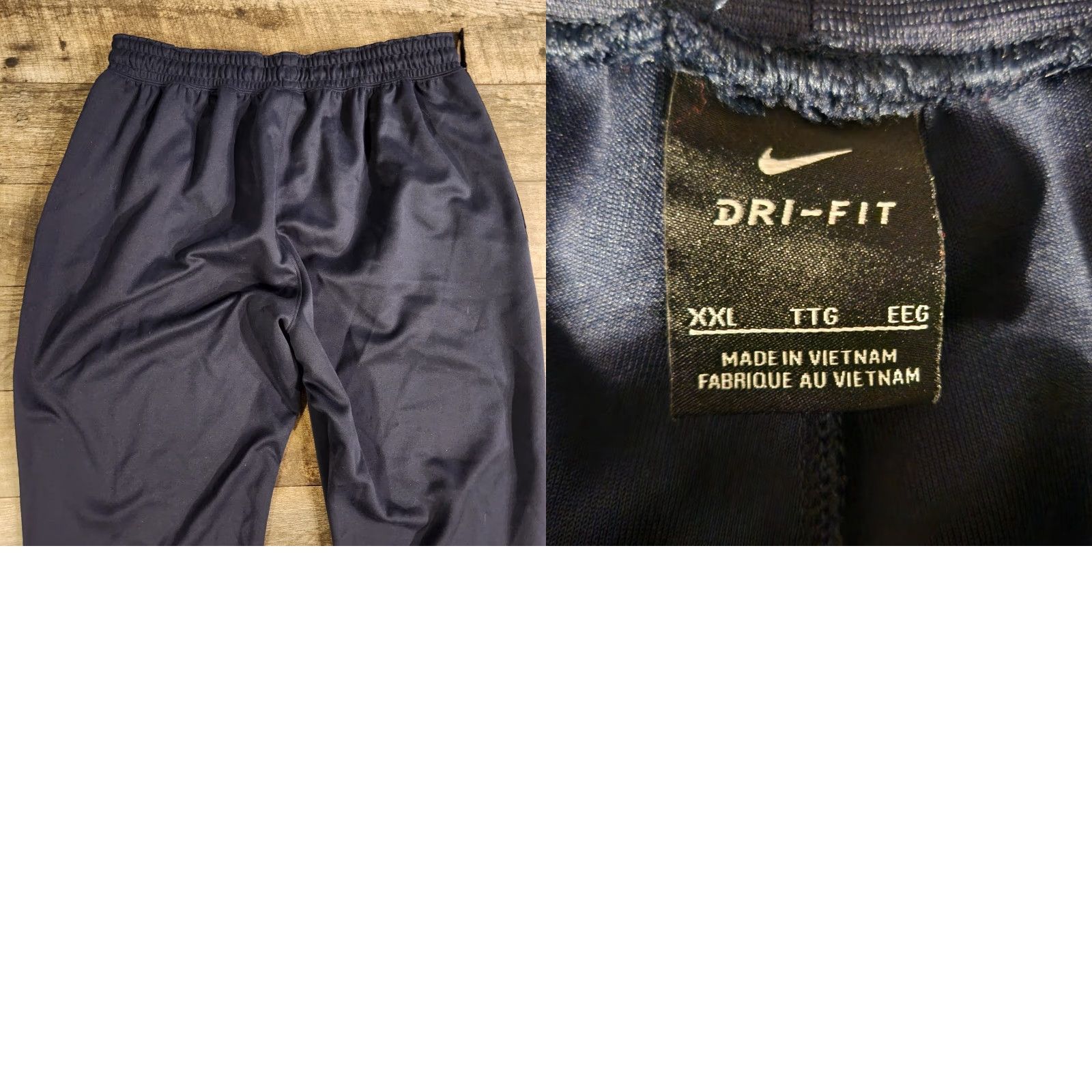 Nike Nike Jogger Pants Mens 2XL Navy Blue Athletic Warm Up Tech Pocket Drawstring Pants Boys? Size US 39 - 8 Thumbnail