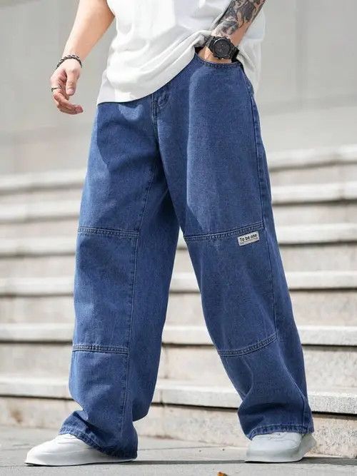 Japanese Brand Star Skate Baggy Denim Jeans Loose fit Size US 34 / EU 50 - 2 Thumbnail