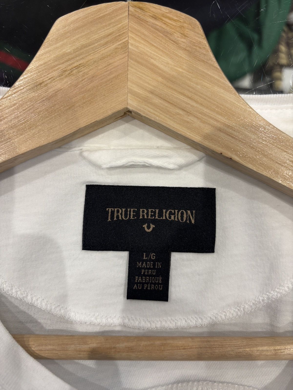 True Religion True Religion White Black Contrast Pocket Tee Size: L Size US L / EU 52-54 / 3 - 3 Thumbnail