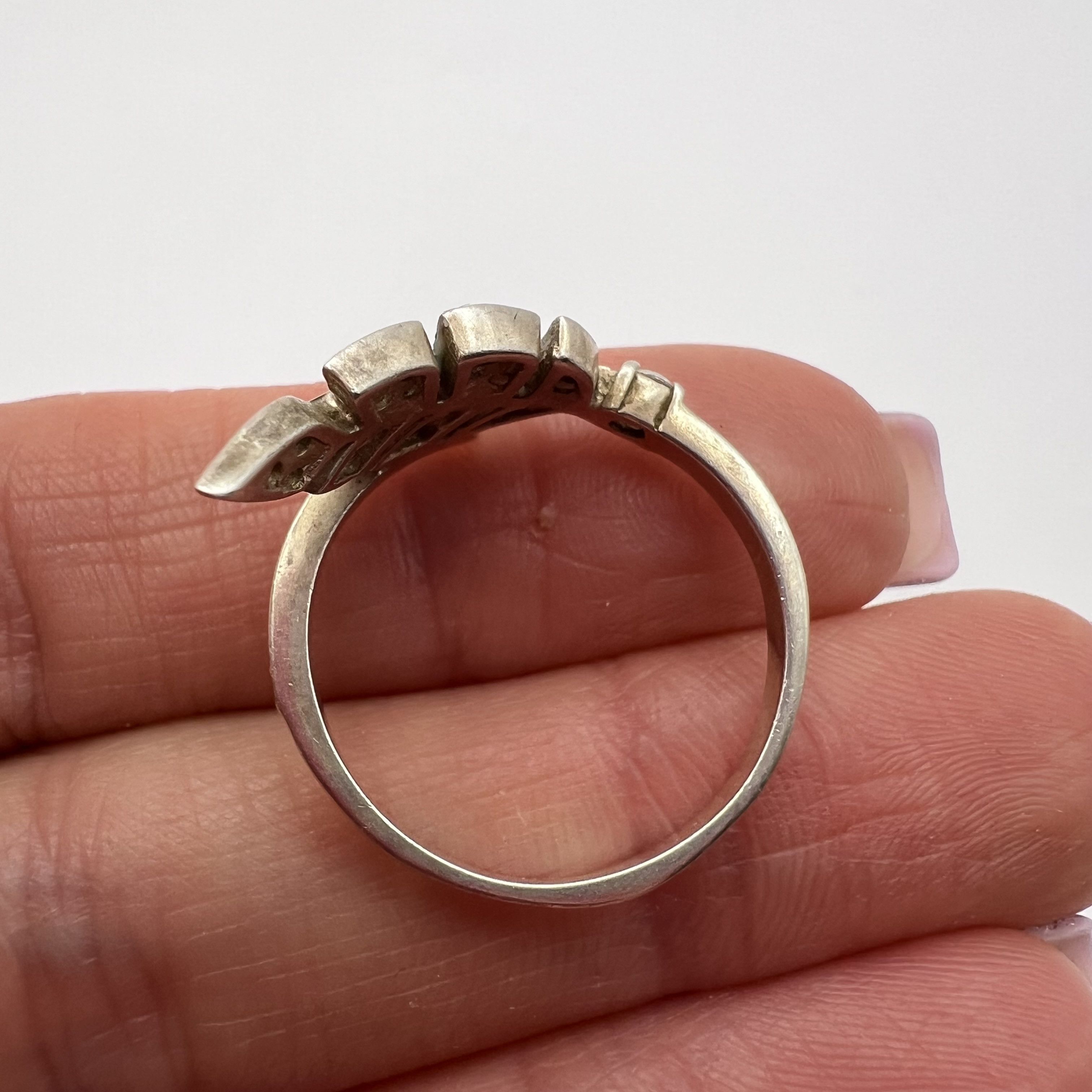 Vintage Vintage Ring Gilt Sterling Silver 925 Stone Size 9 US Size ONE SIZE - 4 Thumbnail