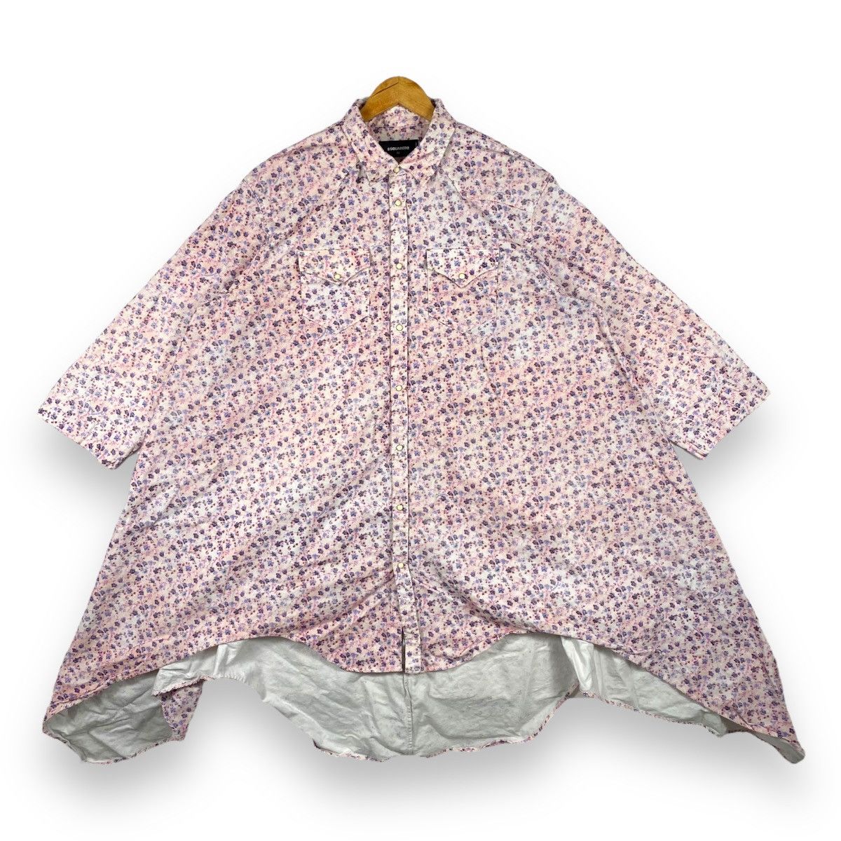 Dsquared2 A/W 2017 DSQUARED2 FLOWER FLORAL PATTERN WESTERN LONG SHIRT Size US L / EU 52-54 / 3 - 2 Thumbnail