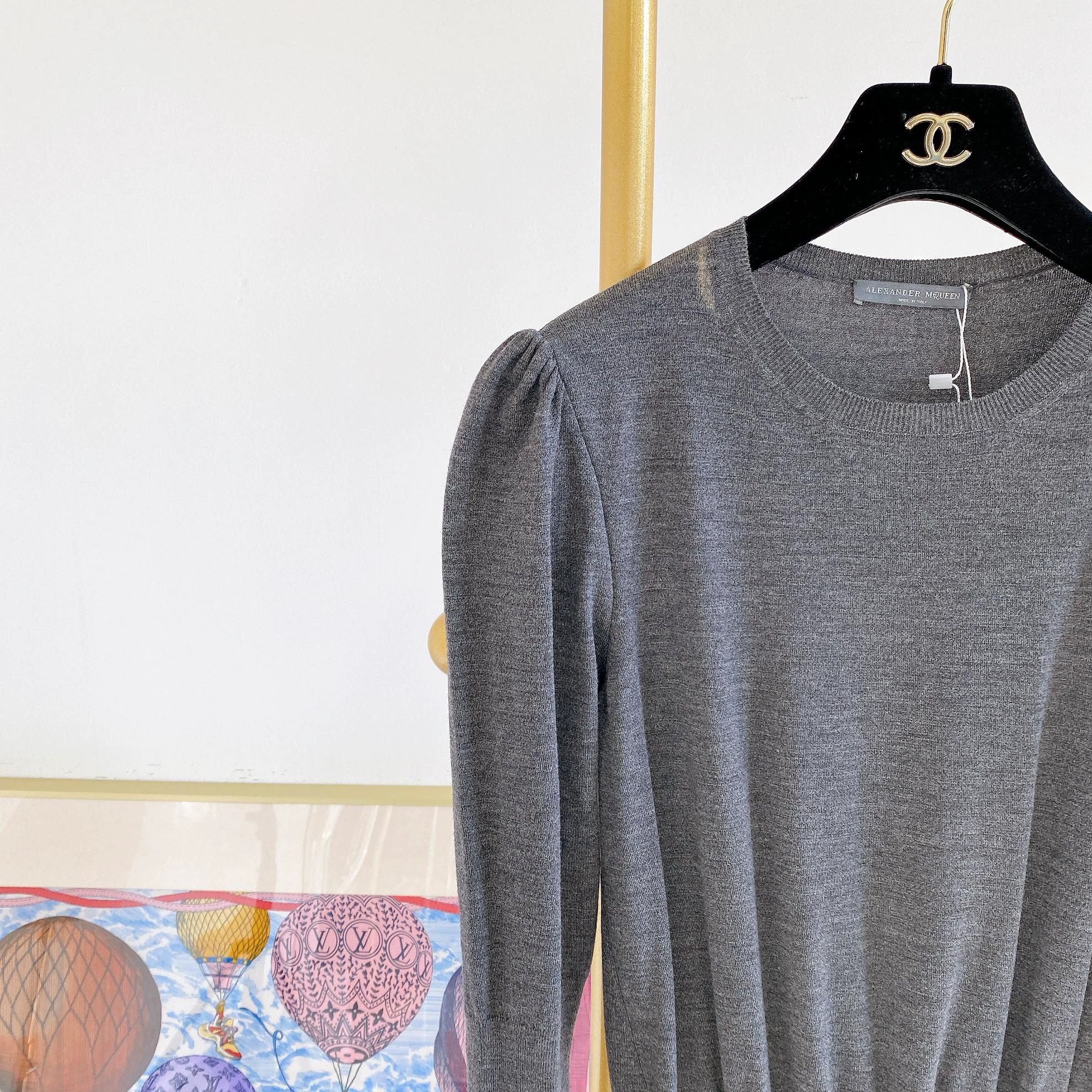 Alexander McQueen Alexander McQueen Knit Dress Gray M Stretchy Size M / US 6-8 / IT 42-44 - 3 Thumbnail