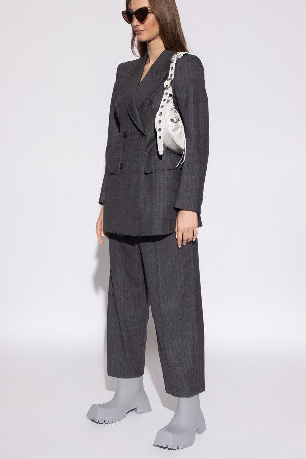 Balenciaga o1bcso1str1124 Hourglass Blazer in Grey Size M / US 6-8 / IT 42-44 - 2 Thumbnail