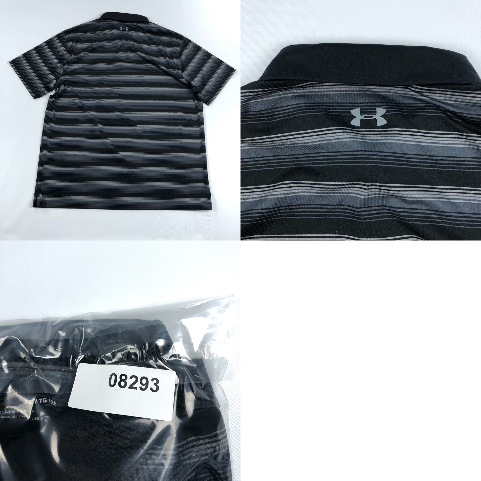 Under Armour Under Armour Polo Shirt Mens XL Performance Golf Striped CoolSwitch Shirt Slim Fit Casual Mens XL Gray Polo Shirt Size US XL / EU 56 / 4 - 8 Thumbnail