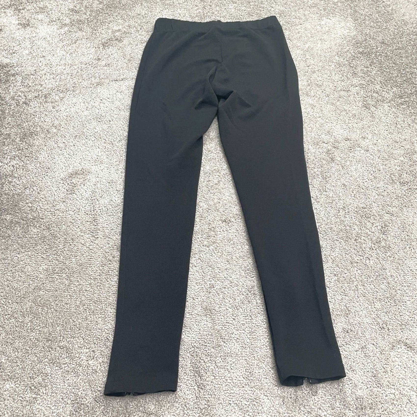 H&M H&M Tapered Ankle Zip Pants Womens S Black High Rise Stretch Casual 26x28 Size 28" / US 6 / IT 42 - 2 Thumbnail