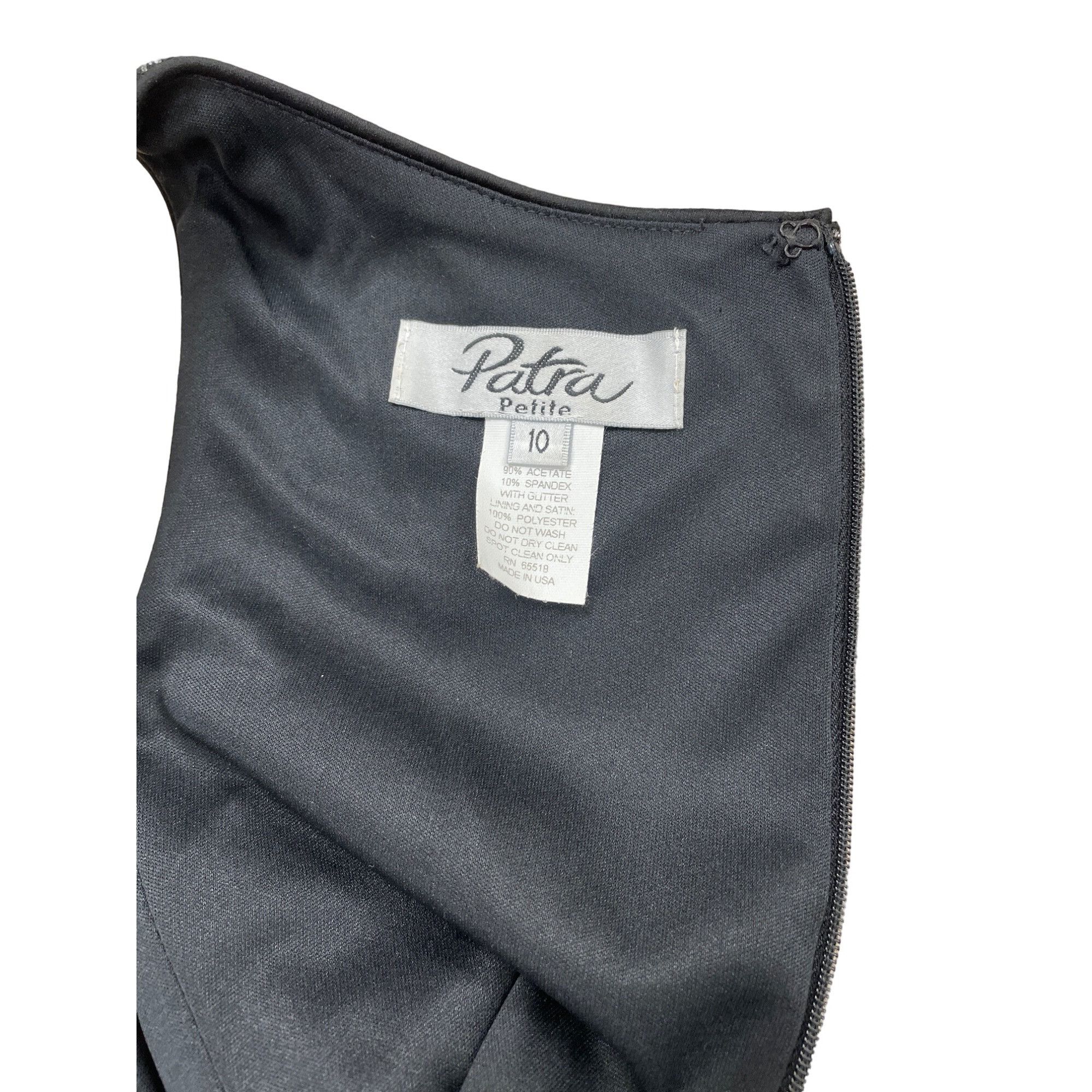 Other Partra Petite Black Evening Dress with Silver Flecks Size 10 Size L / US 10 / IT 46 - 4 Thumbnail