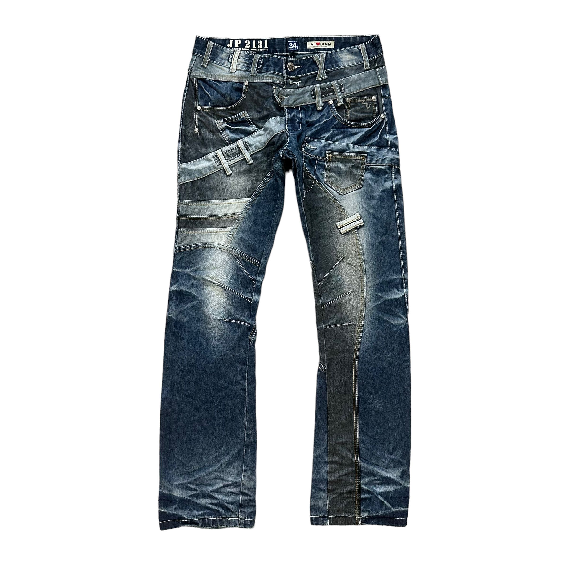 image of Japrag Jp 2131 Crazy Design Deconstructed Denim 8641-018, Men's (Size 34)