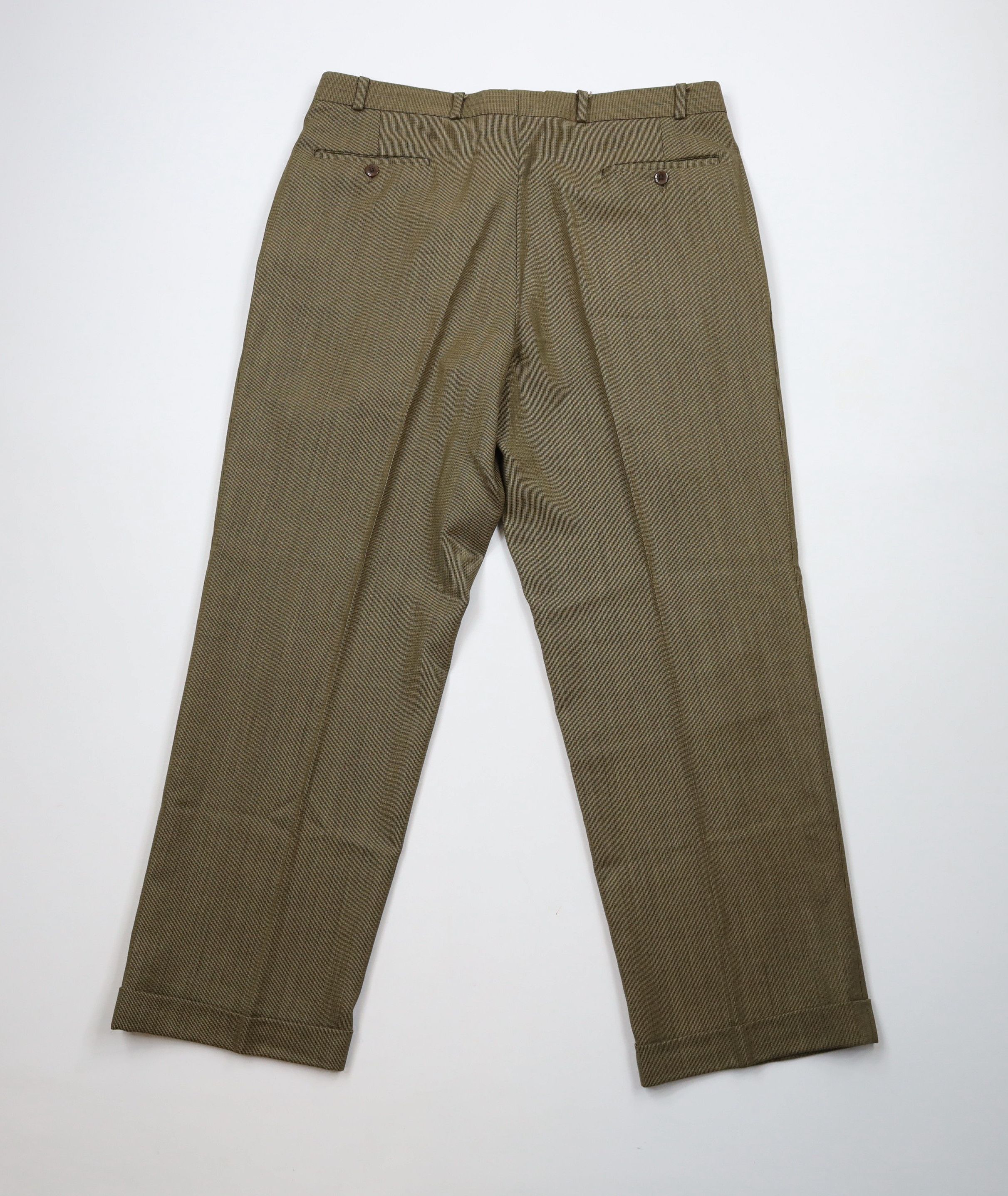 Ralph Lauren × Vintage Vintage 90s Ralph Lauren Pleated Wide Leg Chino Pants Beige Size US 36 / EU 52 - 10 Thumbnail