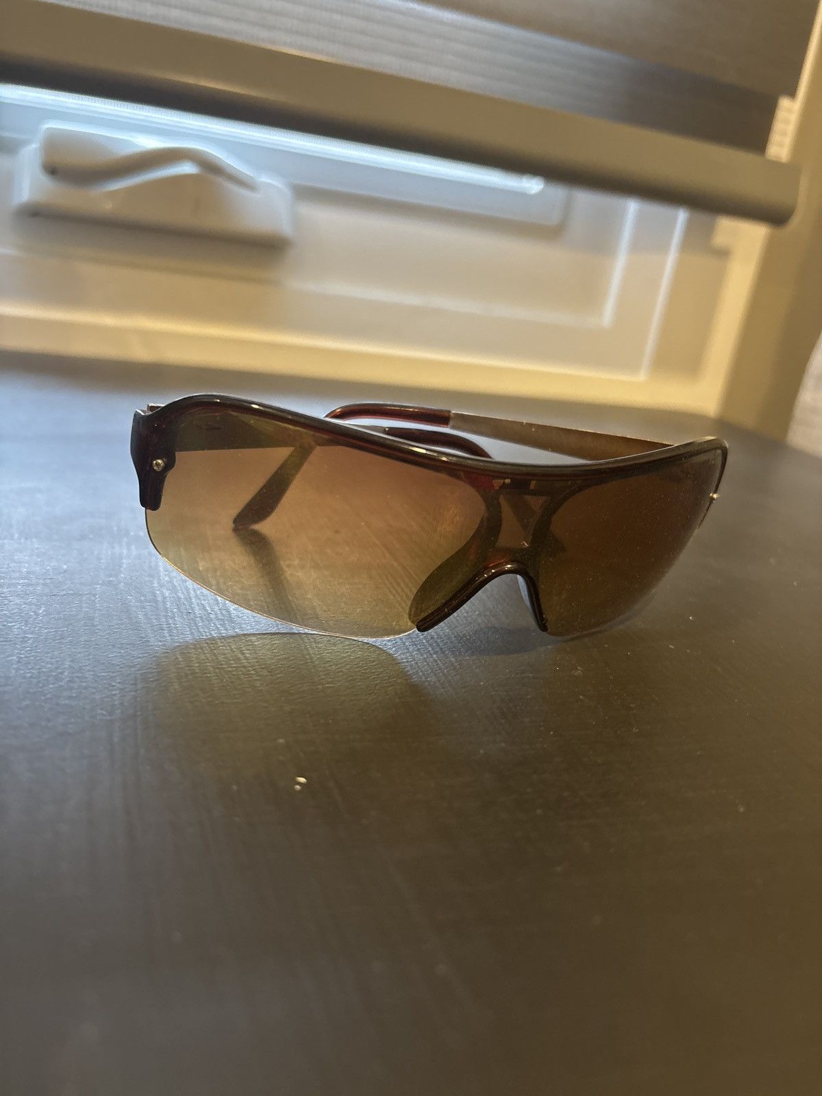 Prada Prada shield aviator shades vintage Size ONE SIZE - 4 Thumbnail