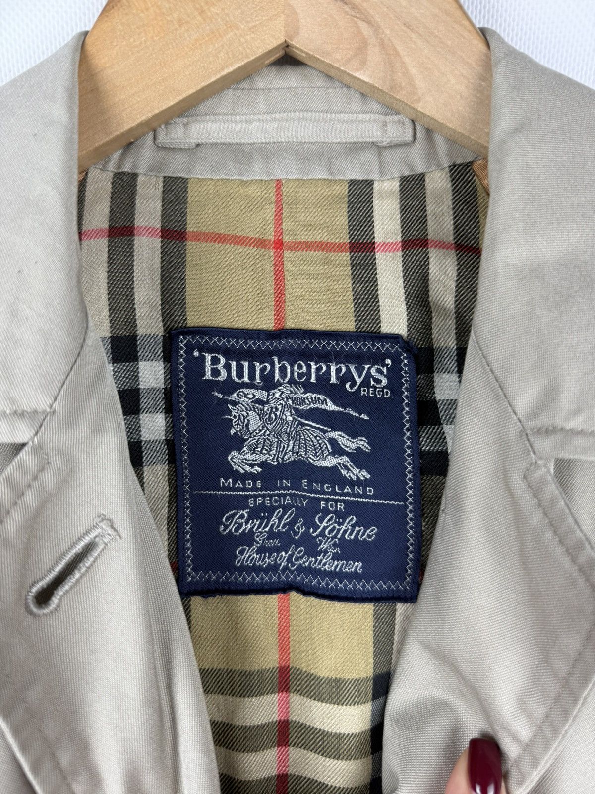 Burberry Burberrys Vintage Nova Check Lined Belted Trench Coat Jacket Size M / US 6-8 / IT 42-44 - 19 Thumbnail