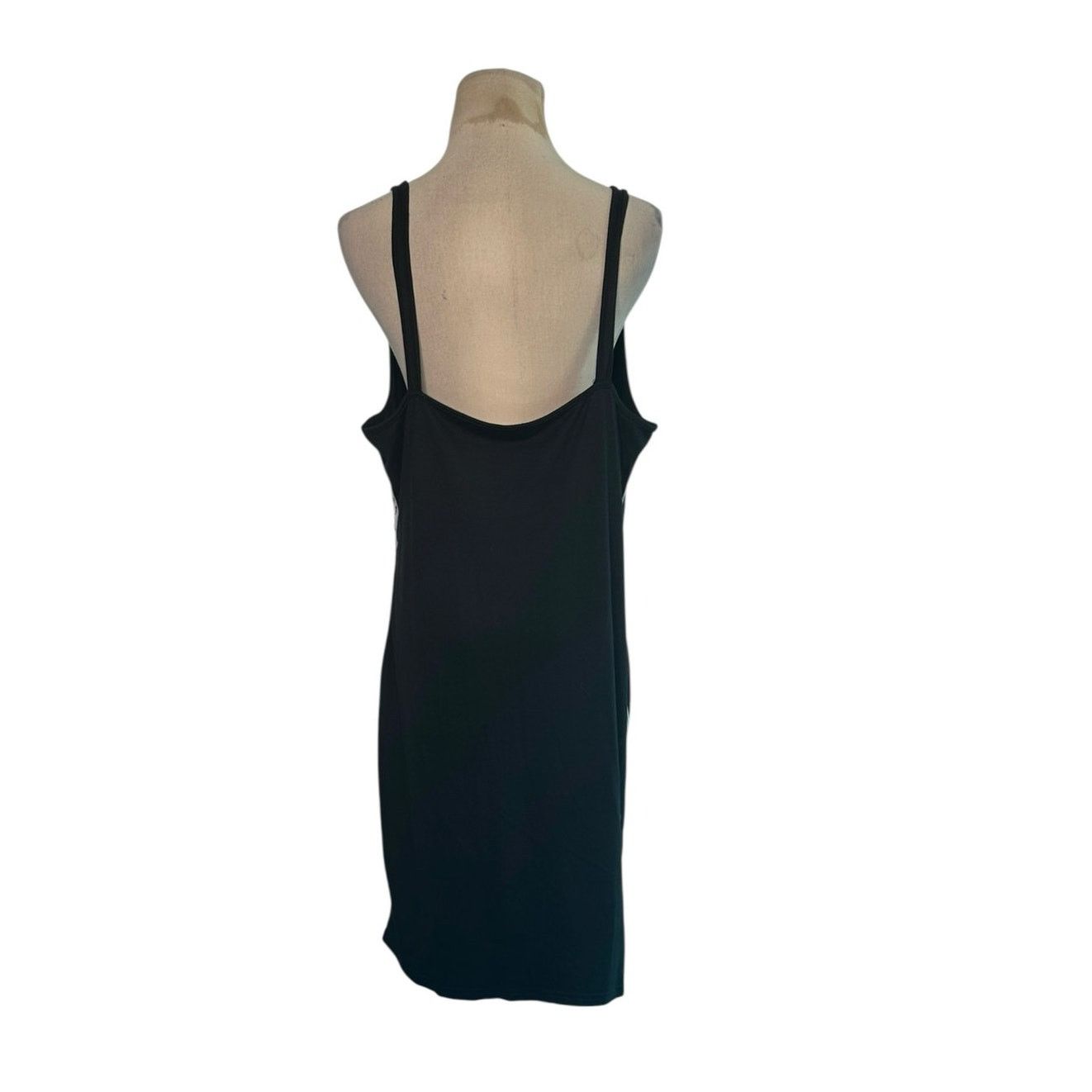 Bebe BEBE Logo Side Band Black Mini Tank Dress size XL Size XL / US 12-14 / IT 48-50 - 2 Thumbnail