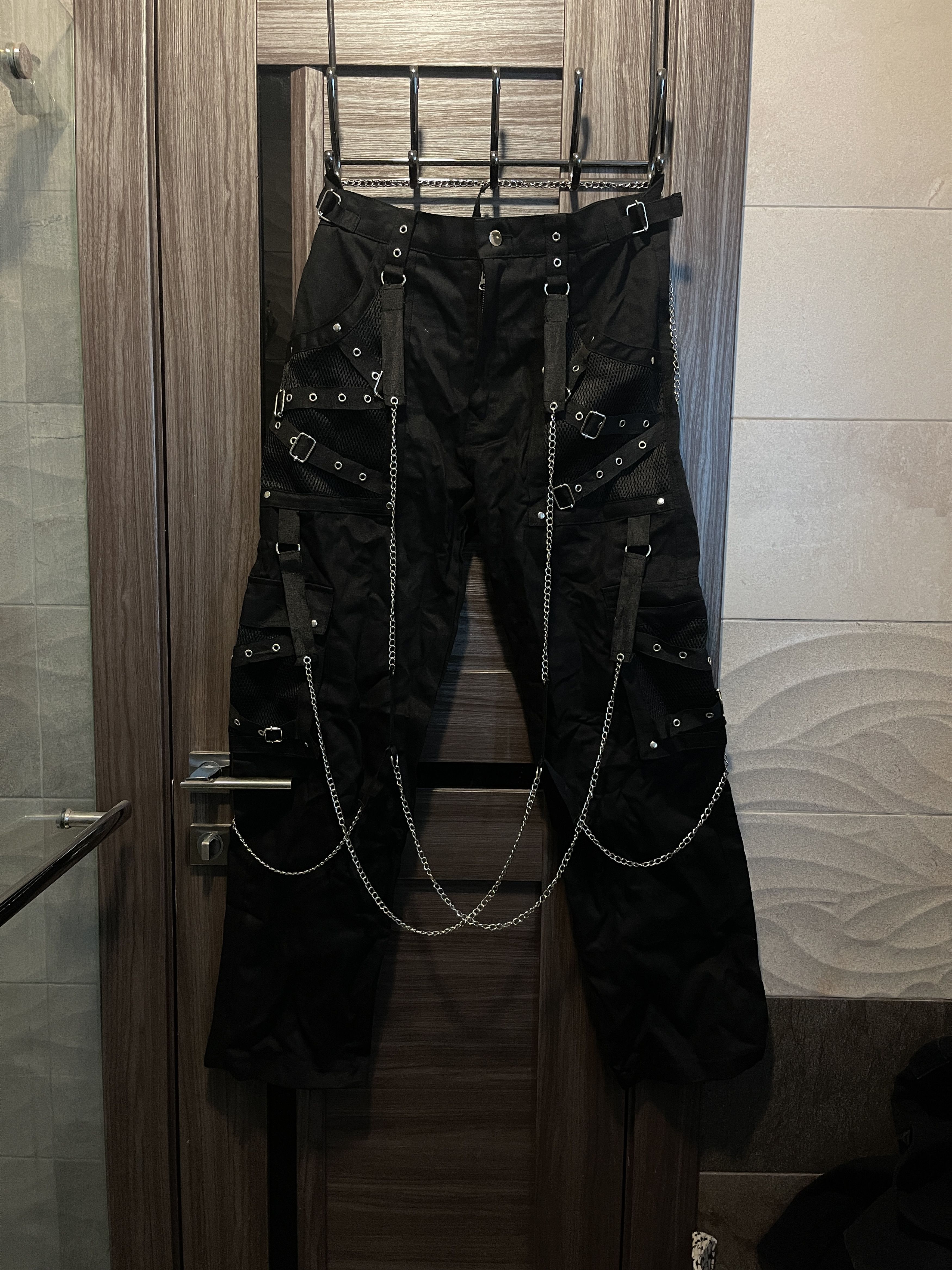 Demonia Cult Goth Emo Bondage Cargo Pants Size US 36 / EU 52 - 1 Thumbnail