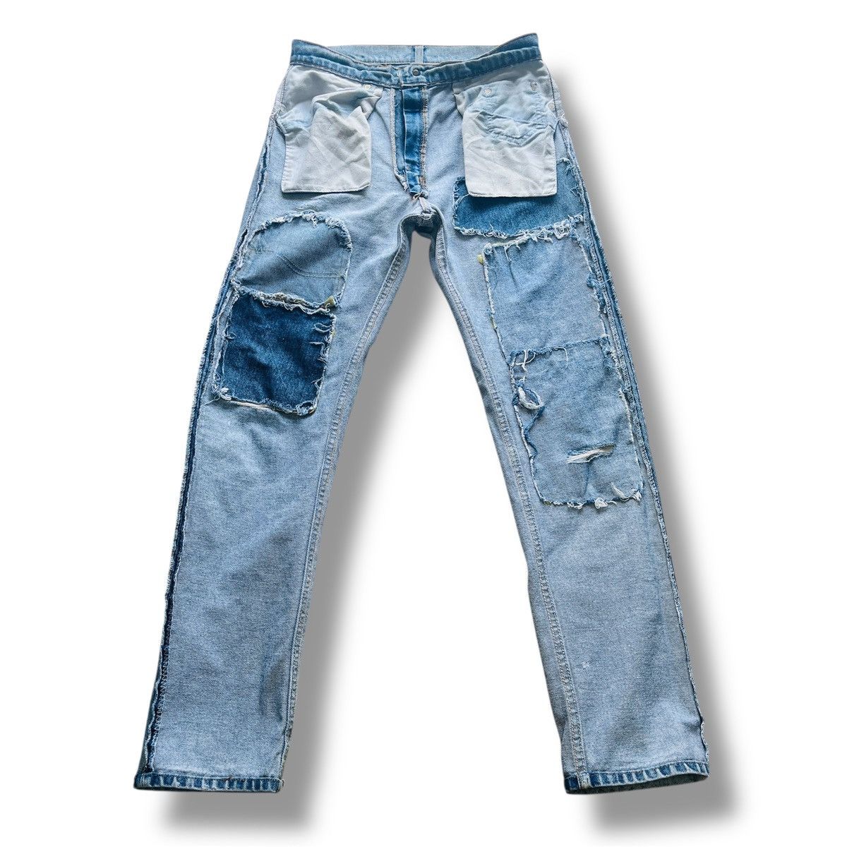 Levi's Grails Levis 501 Button 650 Distressed Ripped Denim USA Size US 30 / EU 46 - 2 Thumbnail