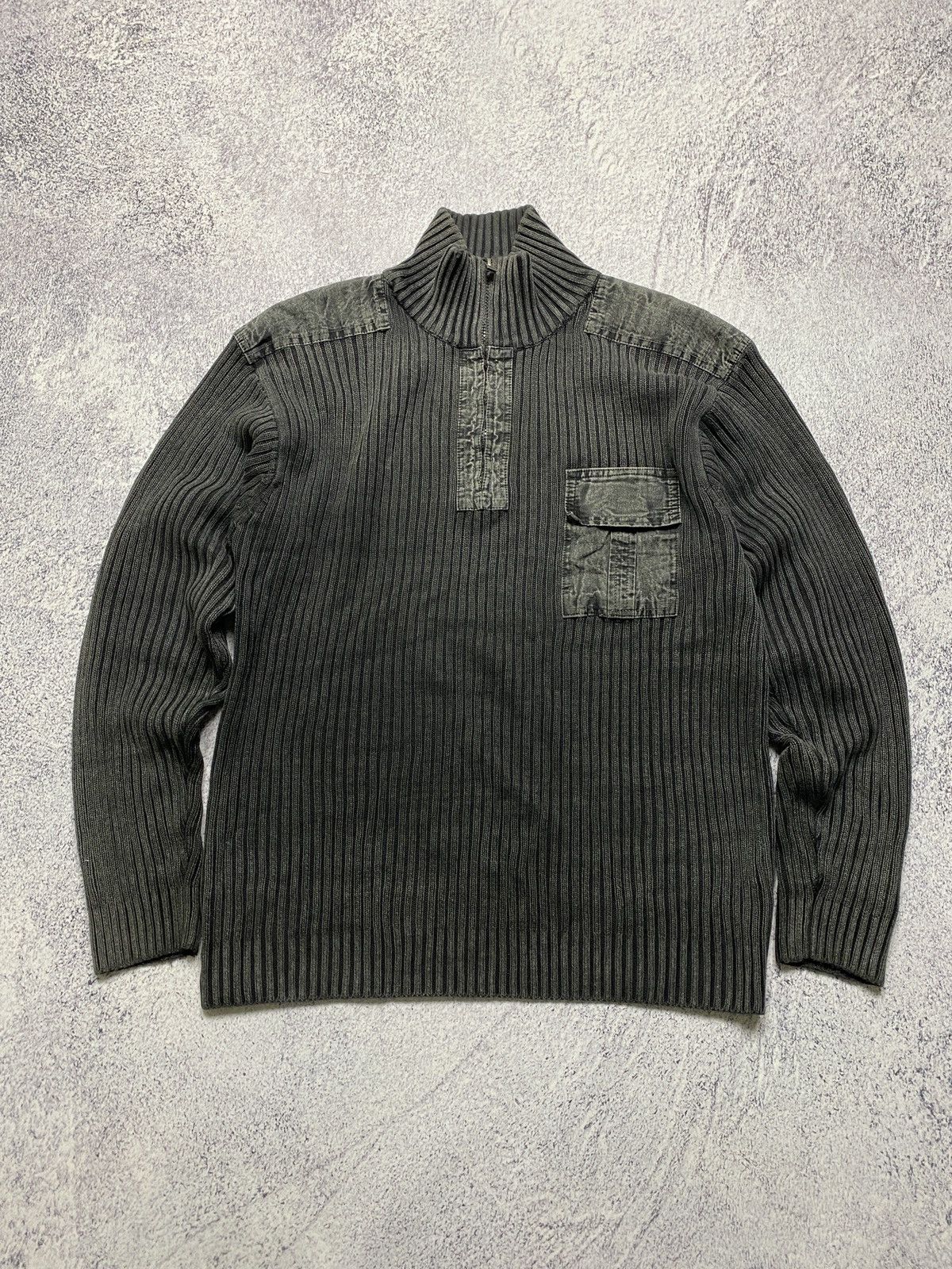 Japanese Brand Vintage Japanese Multi Pocket Knitted Sweater Avantgarde Y2K Size US M / EU 48-50 / 2 - 2 Thumbnail