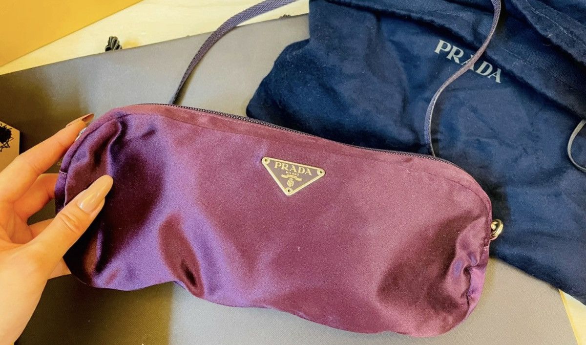 Prada Prada Vintage Satin Baguette Underarm Shoulder Bag J36 Size ONE SIZE - 1 Thumbnail