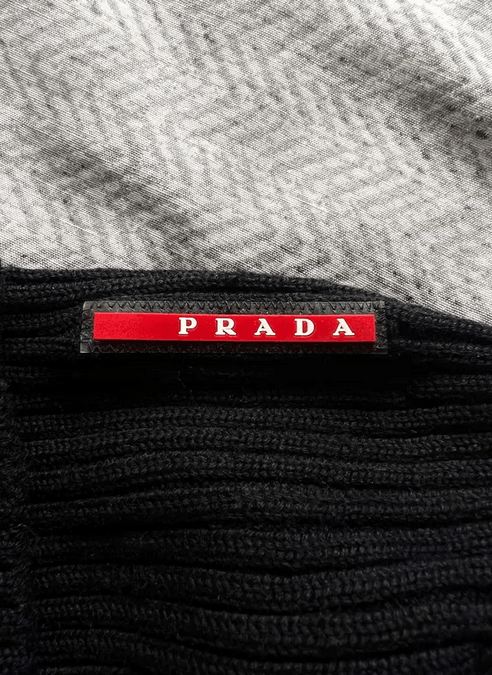 Prada Pradaa Linea Rossa Ribbed-knit Wool Beanie Size ONE SIZE - 4 Thumbnail