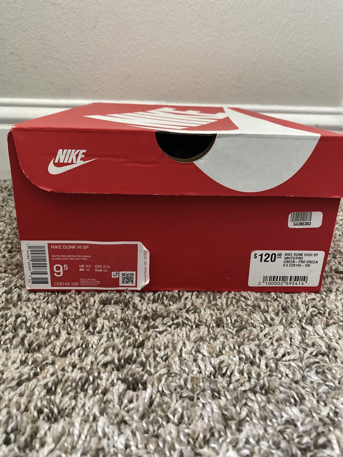 Nike Dunk High Spartan Green Size US 9.5 / EU 42-43 - 7 Thumbnail