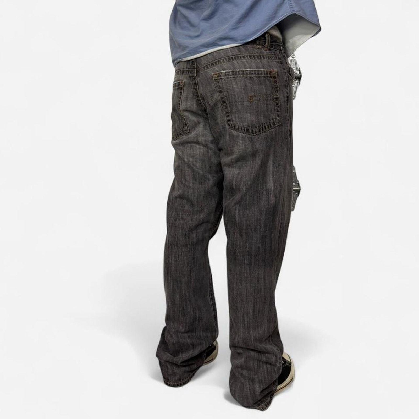 Calvin Klein Y2K Calvin Klein Baggy Loose Fit Faded Black Jeans Size US 35 - 3 Thumbnail