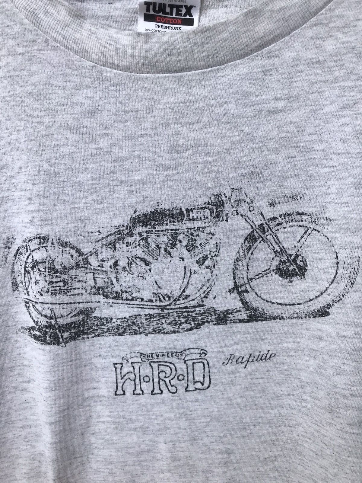 Vintage Vintage Vincent Motorcycles HRD Distressed Tee Size US XL / EU 56 / 4 - 7 Thumbnail