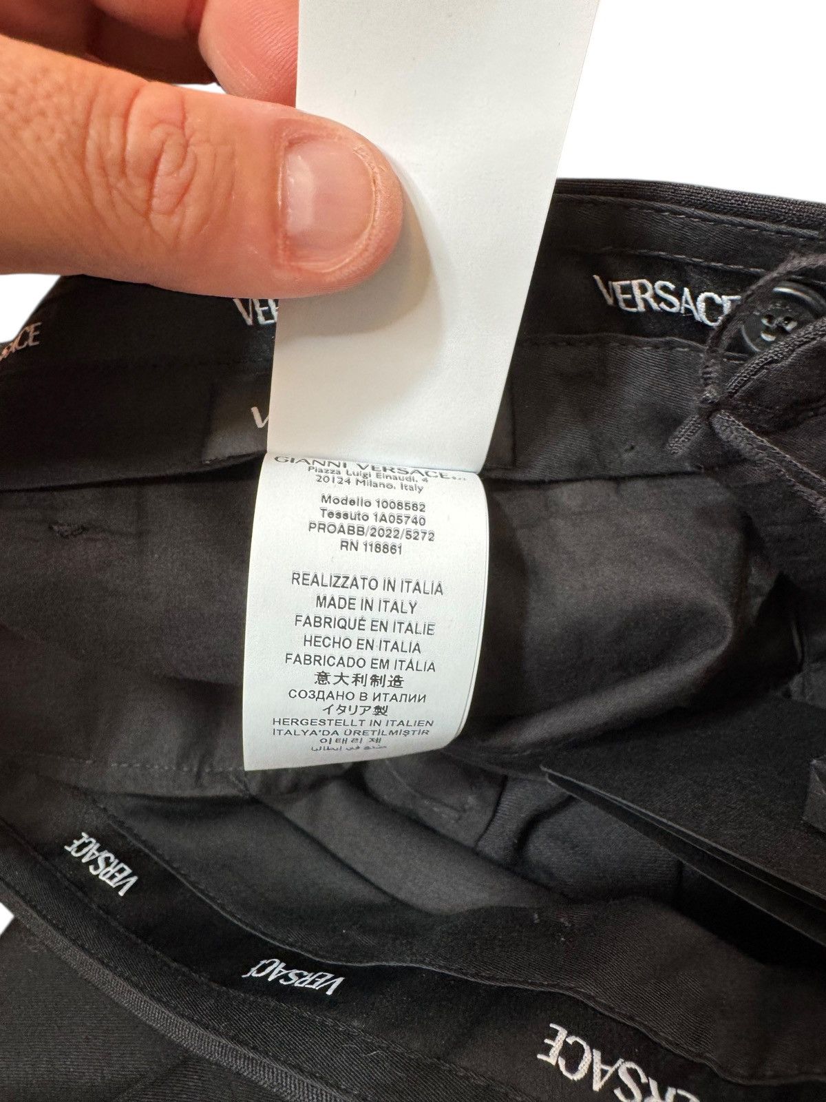 Versace Versace Black Wool Mohair Pants w/ Studded Sides Size US 32 / EU 48 - 8 Thumbnail