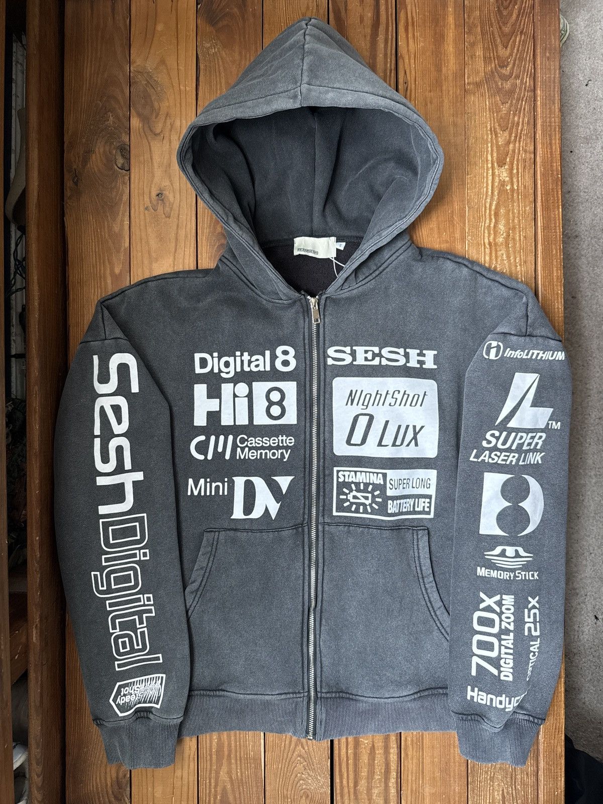 Bones × TeamSESH Team Sesh Sony Digital Grey Zip Hoodie | Grailed