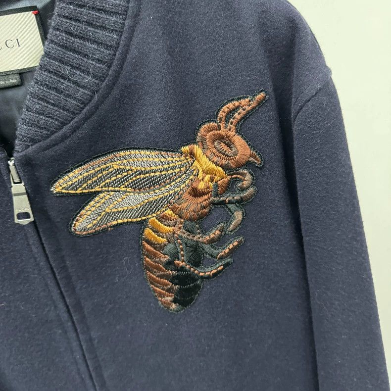 Gucci Gucci Bee embroidered wool tweed color block jacket Size US L / EU 52-54 / 3 - 4 Thumbnail
