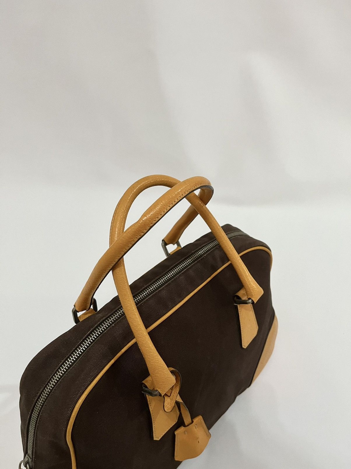 Prada Prada vintage Cinghiale Trimmed Canapa Bowler Bag Authentic Size ONE SIZE - 15 Thumbnail