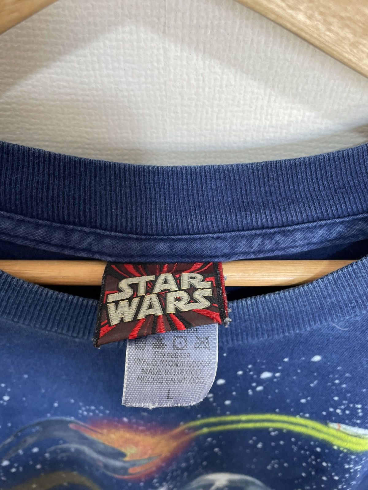 Star Wars Vintage Star Wars Episode 1 Naboo Fighter Tie Dye T Shirt Size US L / EU 52-54 / 3 - 3 Thumbnail
