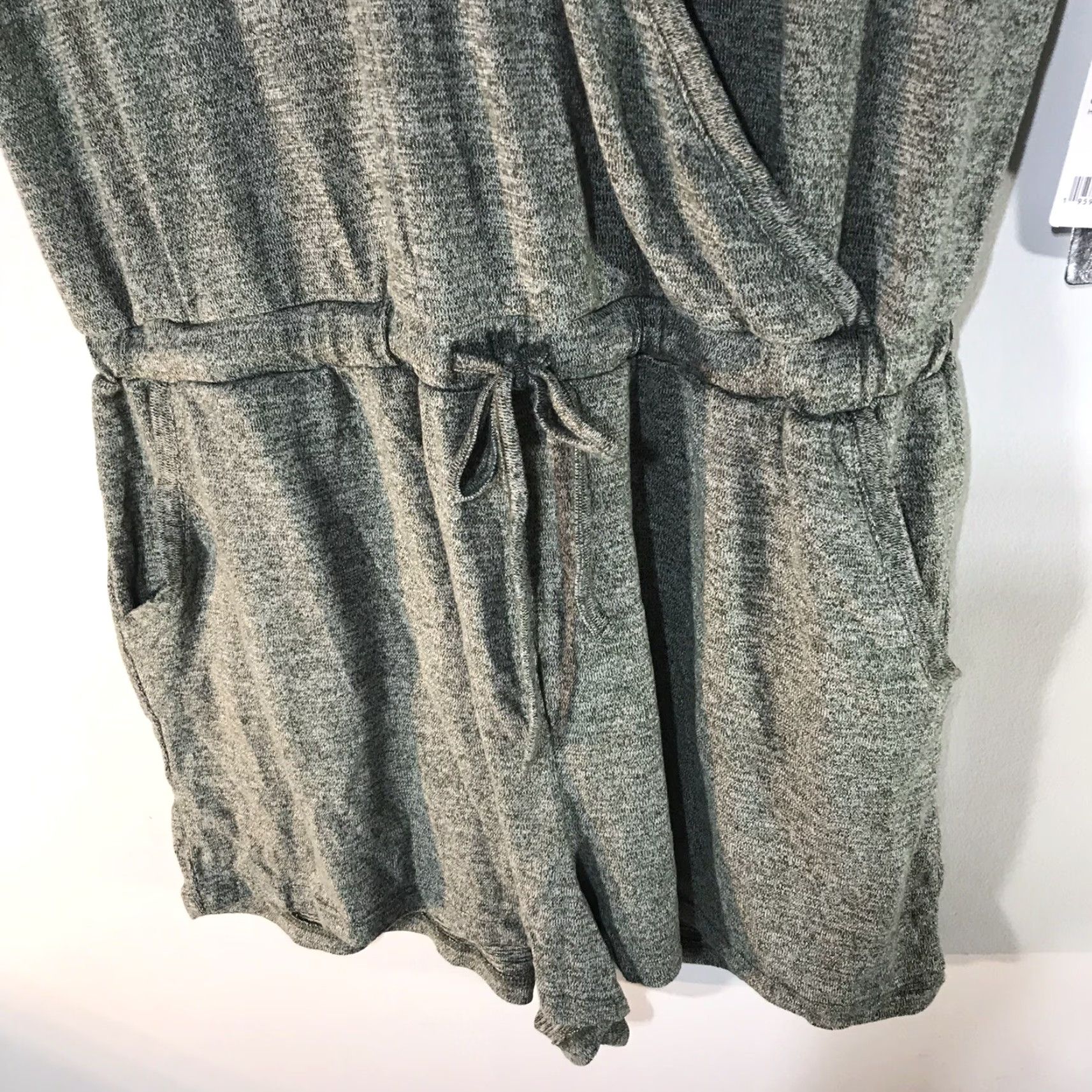Vintage 32 Cool Green Jumper Womens Size M New Marled Knit V-Neck Short Sleeve One-Piece Jumpsuit Regular Fit Studio Bohemian Modern City Casual Dress Size M / US 6-8 / IT 42-44 - 3 Thumbnail