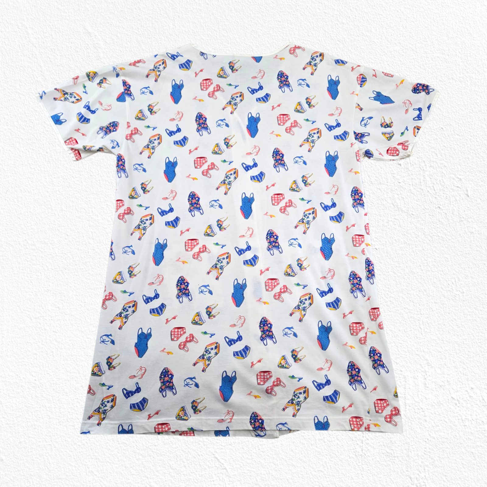 Vintage Vintage 80s Novelty Print Cotton Sleep Gown Size Large Size L / US 10 / IT 46 - 10 Thumbnail
