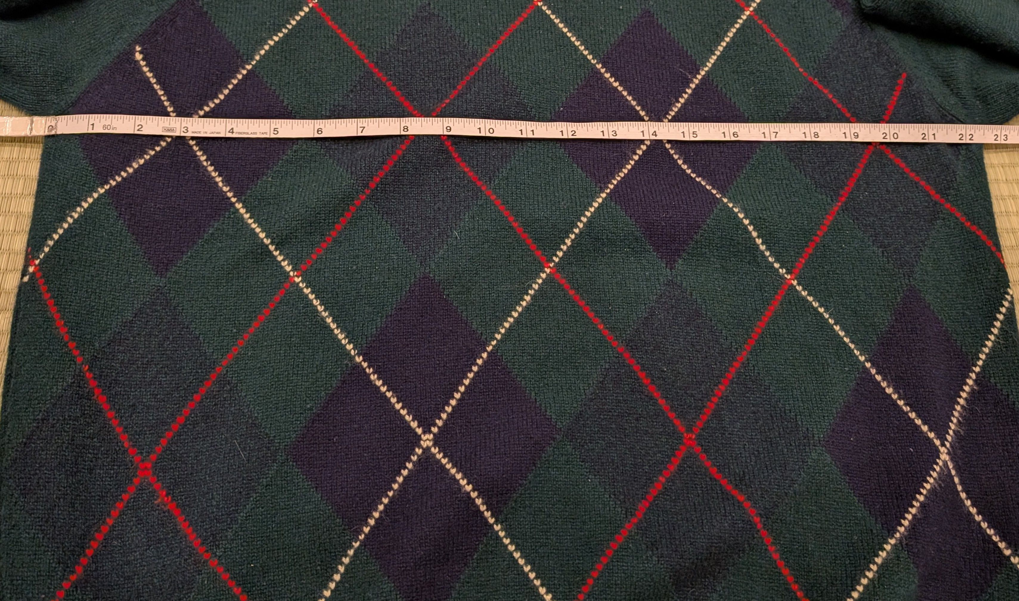 Aquascutum Vintage Aquascutum Cashmere Argyle Sweater Made in Wales Size US L / EU 52-54 / 3 - 5 Thumbnail
