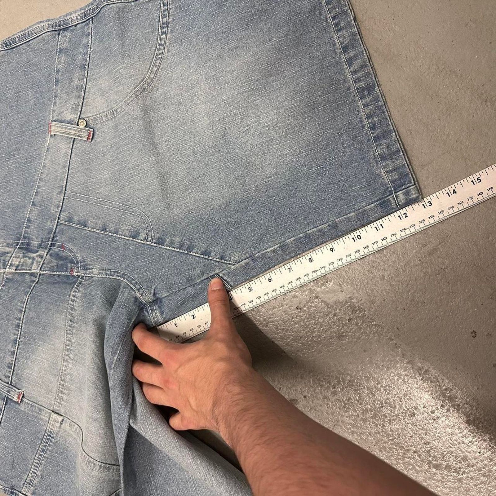 Vintage Vintage Baggy Y2k Urban Wide Leg DELF Wash Blue Short Men 36 Size US 36 / EU 52 - 7 Thumbnail