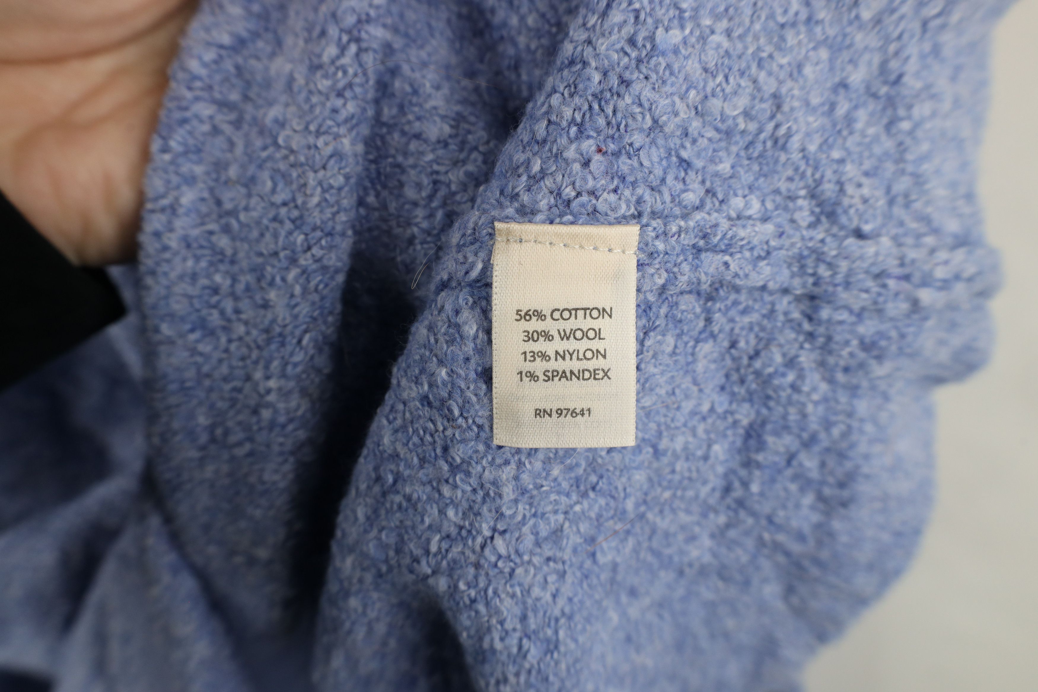 Vintage New J Jill Blank Textured Knit Fleece Crewneck Sweater Blue Size 4XL / US 24-26 - 7 Thumbnail