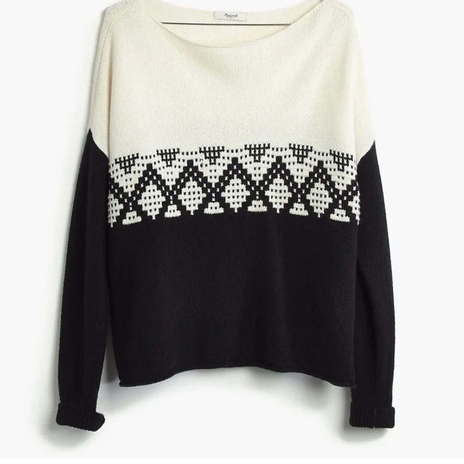Madewell Madewell pullover long sleeved merino wool blend sweater, Lg Size L / US 10 / IT 46 - 1 Thumbnail