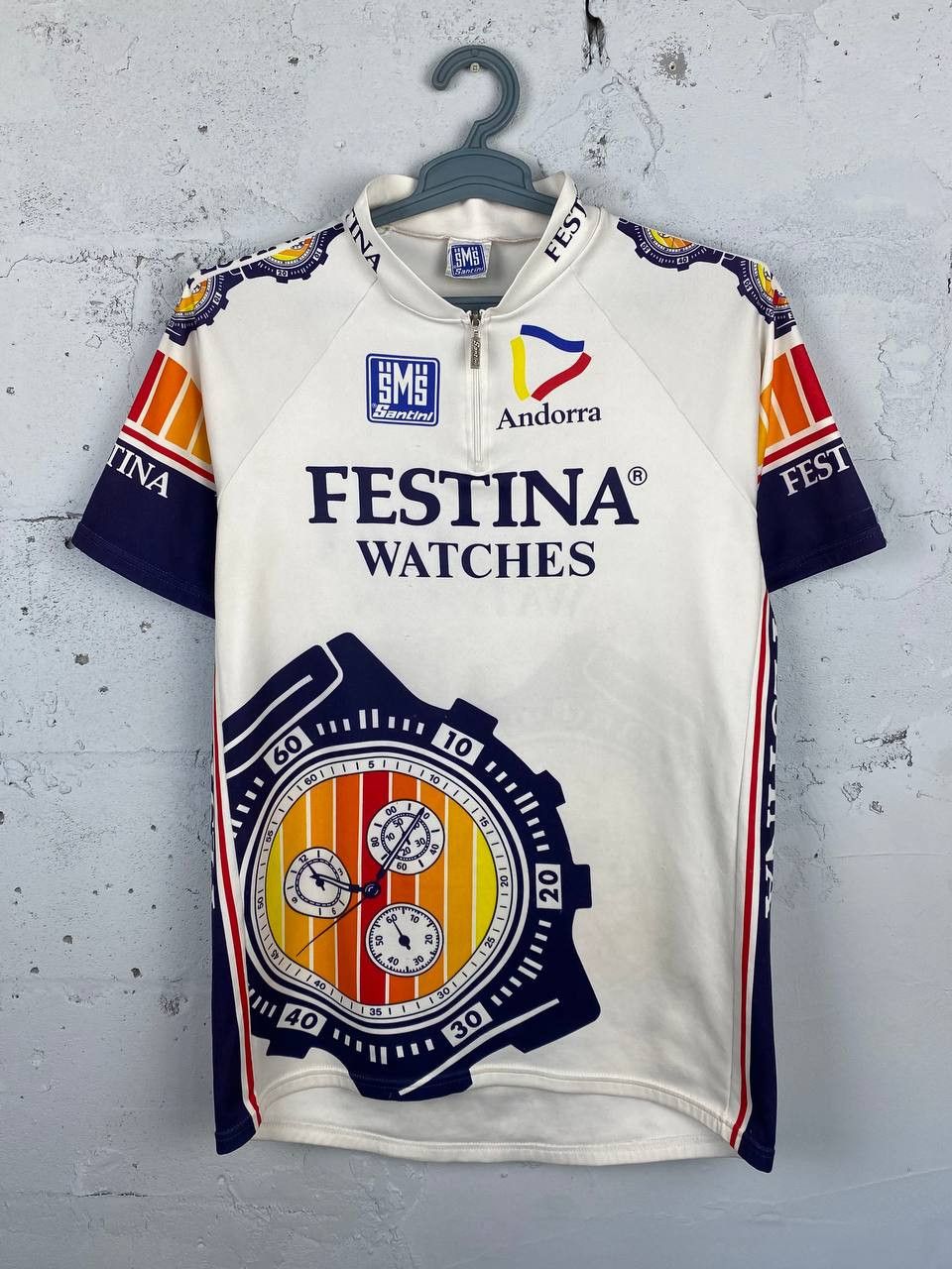 Vintage Santini Italy Vintage Cycling Jersey Cycle Shirt Retro Size US XXL / EU 58 / 5 - 2 Thumbnail