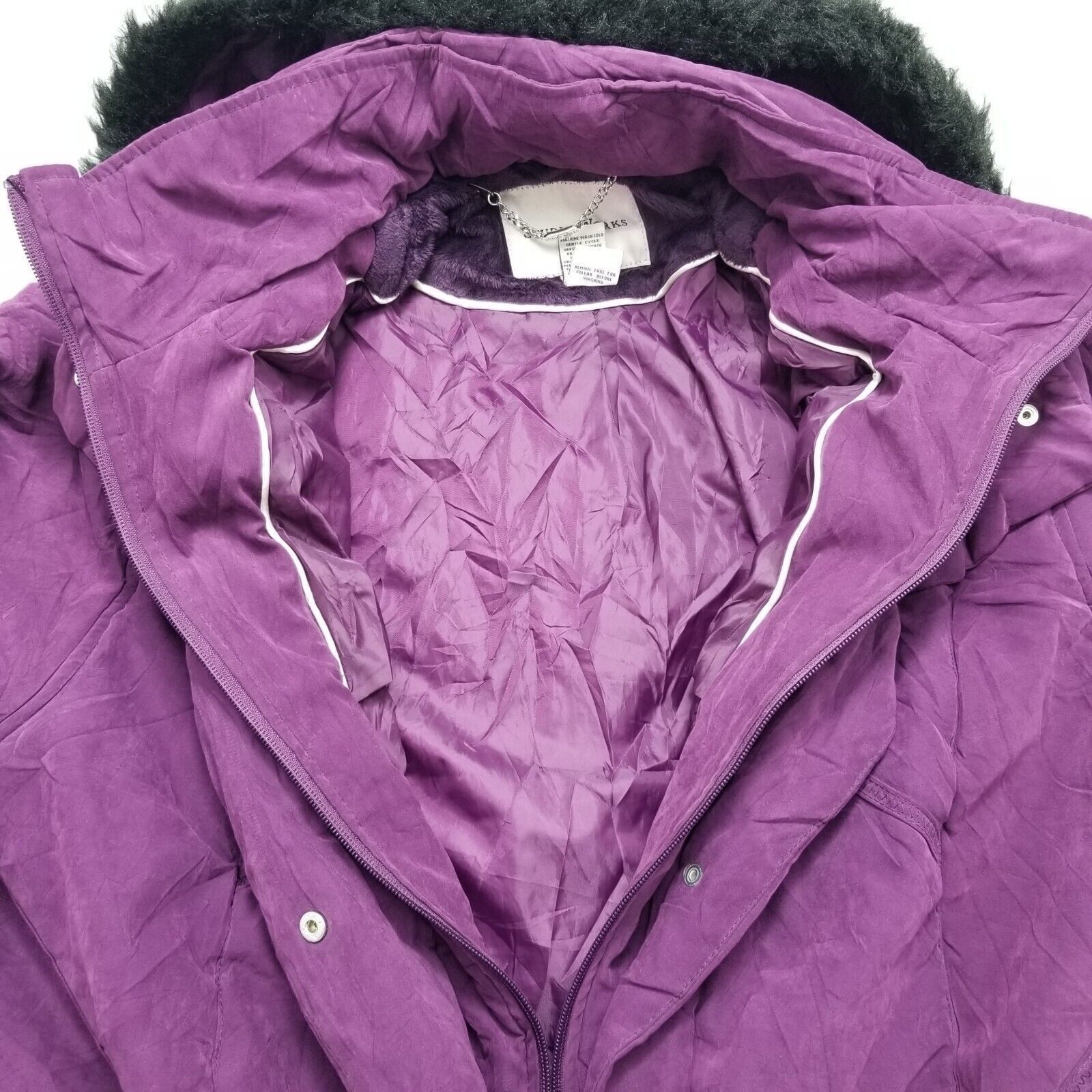 Other Studio Works Parka Jacket Womens 2X Purple Hooded Pockets Size ONE SIZE - 7 Thumbnail
