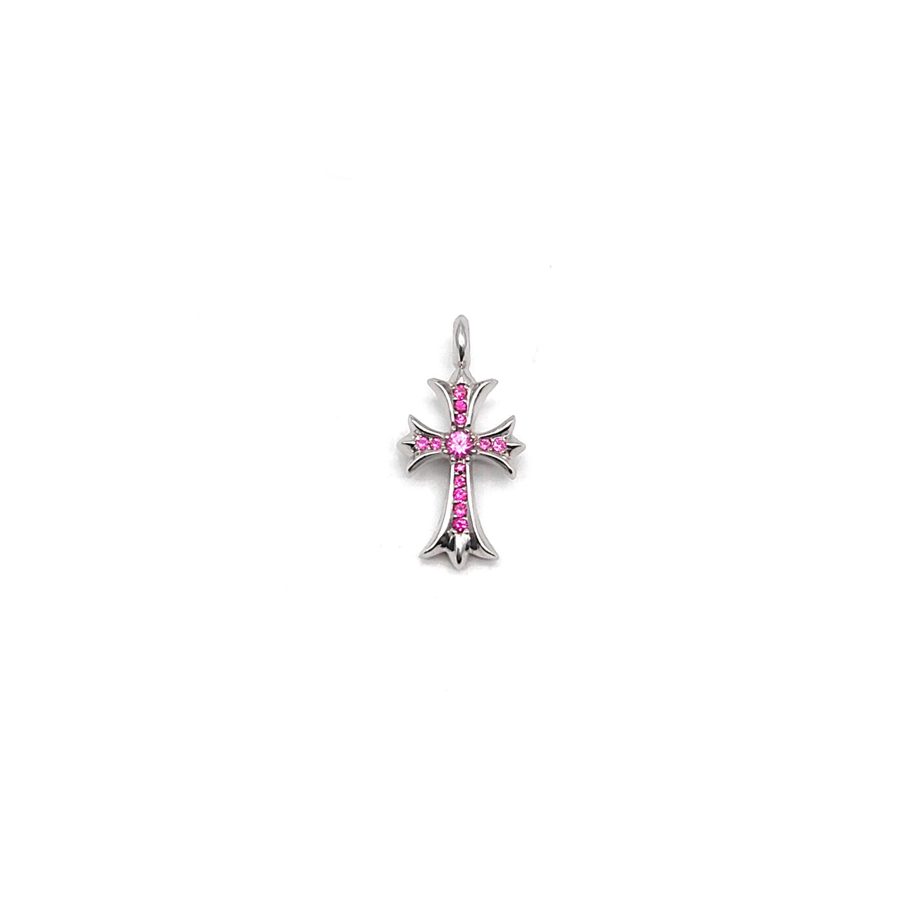 Chrome Hearts Chrome Hearts 18K White Gold Pink Saph Tiny Charm Pendant Size ONE SIZE - 1 Thumbnail