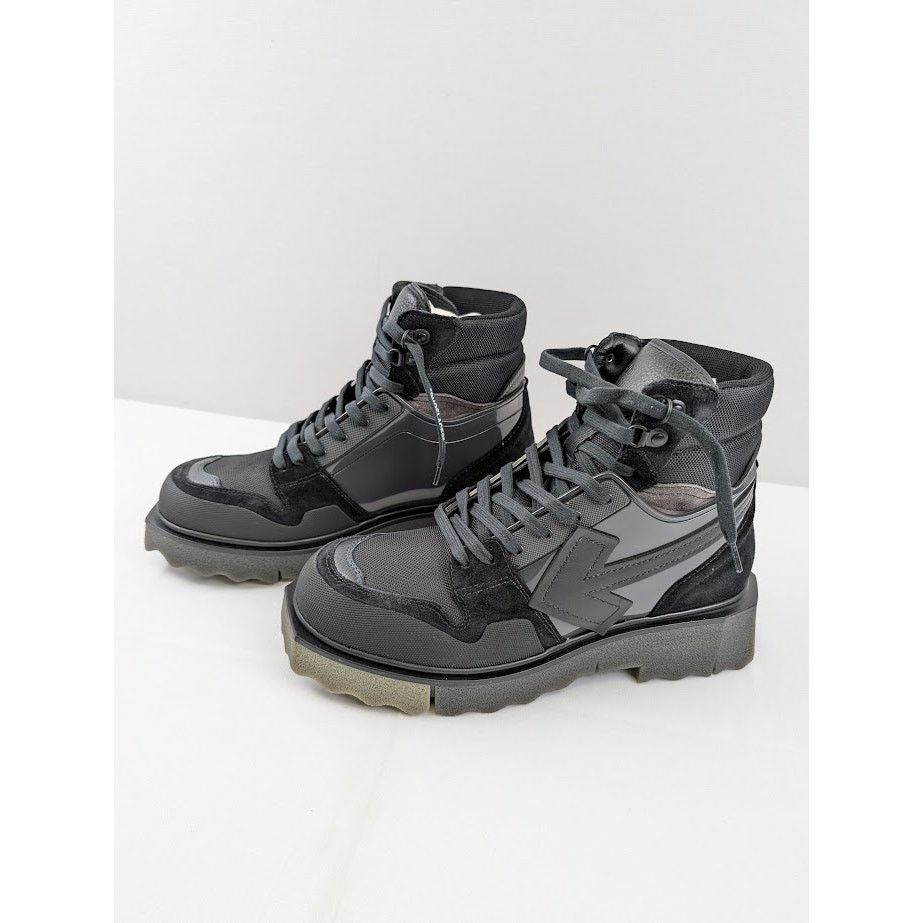 Off-White o1rshd1 Hiking Sponge Sneaker Boots in Black / Khaki Size US 9 / EU 42 - 15 Thumbnail