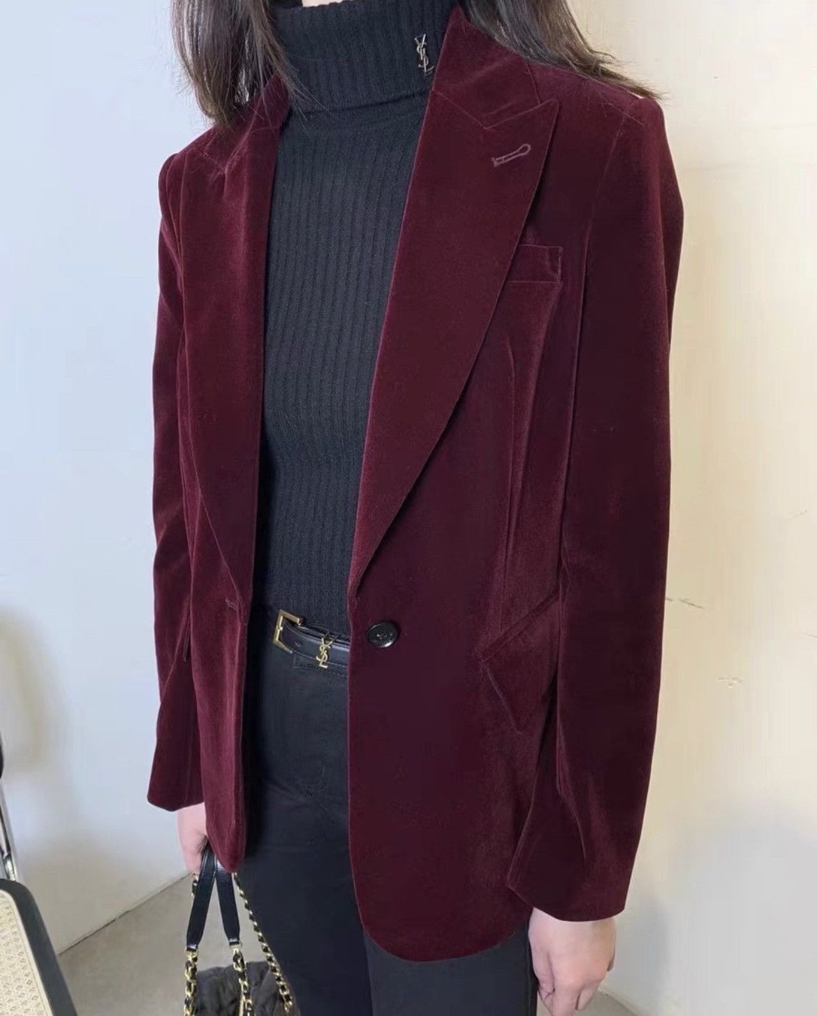 Saint Laurent Paris Saint Laurent burgundy velvet suit Size XS / US 0-2 / IT 36-38 - 8 Thumbnail