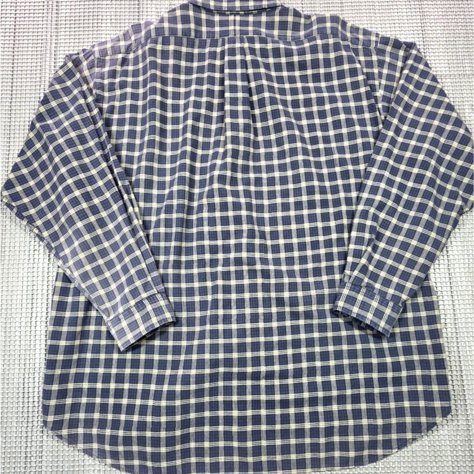 Polo Ralph Lauren VINTAGE Polo Ralph Lauren Blue Beige Plaid Long Sleeve Button Up Shirt M Twill Blake VTG Size US M / EU 48-50 / 2 - 7 Thumbnail