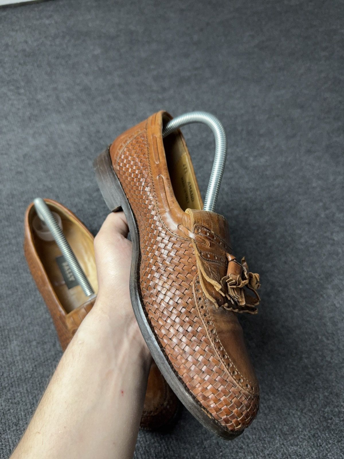 Bally Luxury Bally Woven Leather Tassel Loafers Brown Italy 42.5 Size US 9.5 / EU 42-43 - 10 Thumbnail