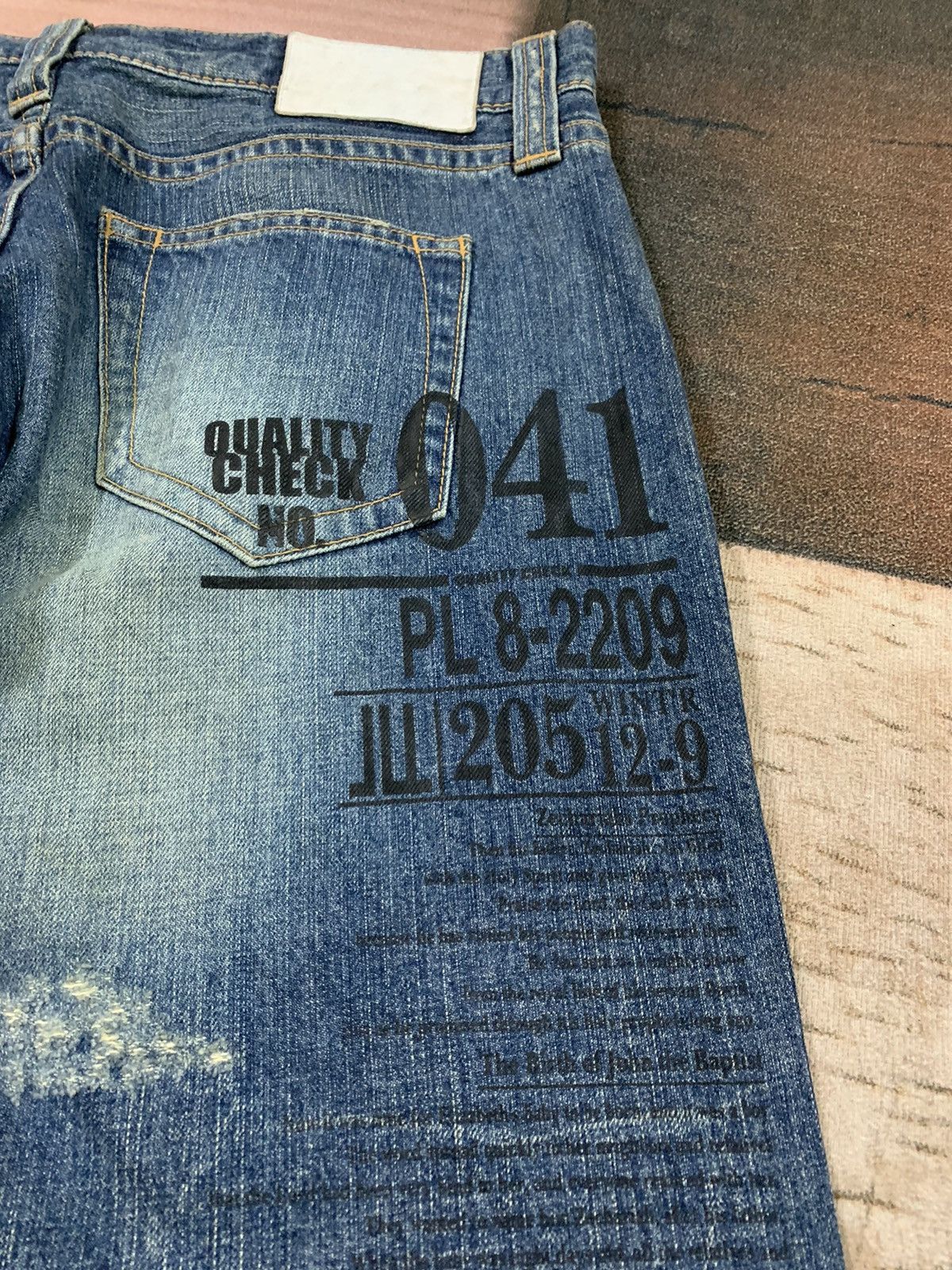 If Six Was Nine × Japanese Brand × Le Grande Bleu (L.G.B.) BAGGY CO&LU denim distressed rust Size US 34 / EU 50 - 11 Thumbnail