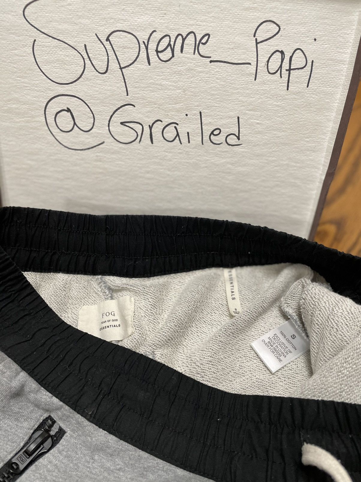 OG Fear of God Essentials Drawstring Pants Grey SZ Small🔥